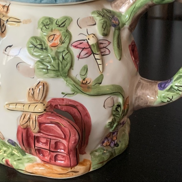 Vintage Dragonfly Teapot Candle Holder - Picture 4 of 16